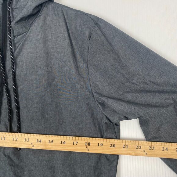 Hurley Exist Men Full Zip Windbreaker Size S Gray Reflective Water Resistant NEW - Picture 7 of 12